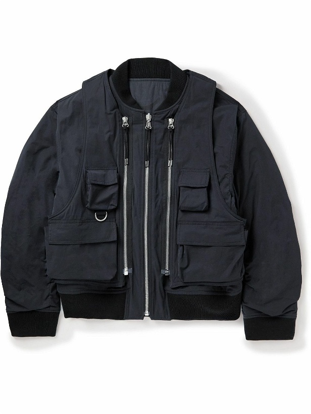 Photo: Applied Art Forms - CM1-5 Convertible Padded Shell Bomber Jacket - Black
