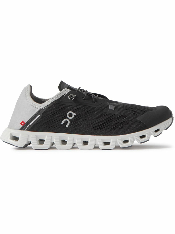 Photo: ON - Cloud 5 Coast Rubber-Trimmed Mesh Sneakers - Black
