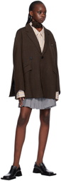 lesugiatelier Gray Pleated Midi Skirt