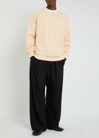 Ymc Almost Grown Waffle-knit Cotton Sweatshirt Ecru
