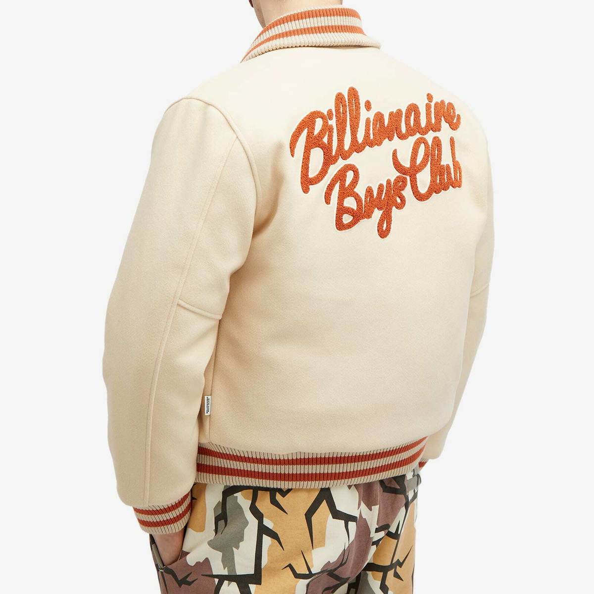 Billionaire Boys Club Men's Astro Varsity Jacket in Cream
