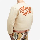 Billionaire Boys Club Men's Astro Varsity Jacket in Cream
