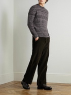 Oliver Spencer - Burley Slim-Fit Space-Dyed Knitted Sweater - Black