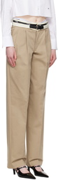 HommeGirls Khaki Big Belt Trousers