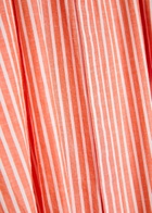Polo Ralph Lauren Striped Cotton-blend Midi Shirt Dress Orange