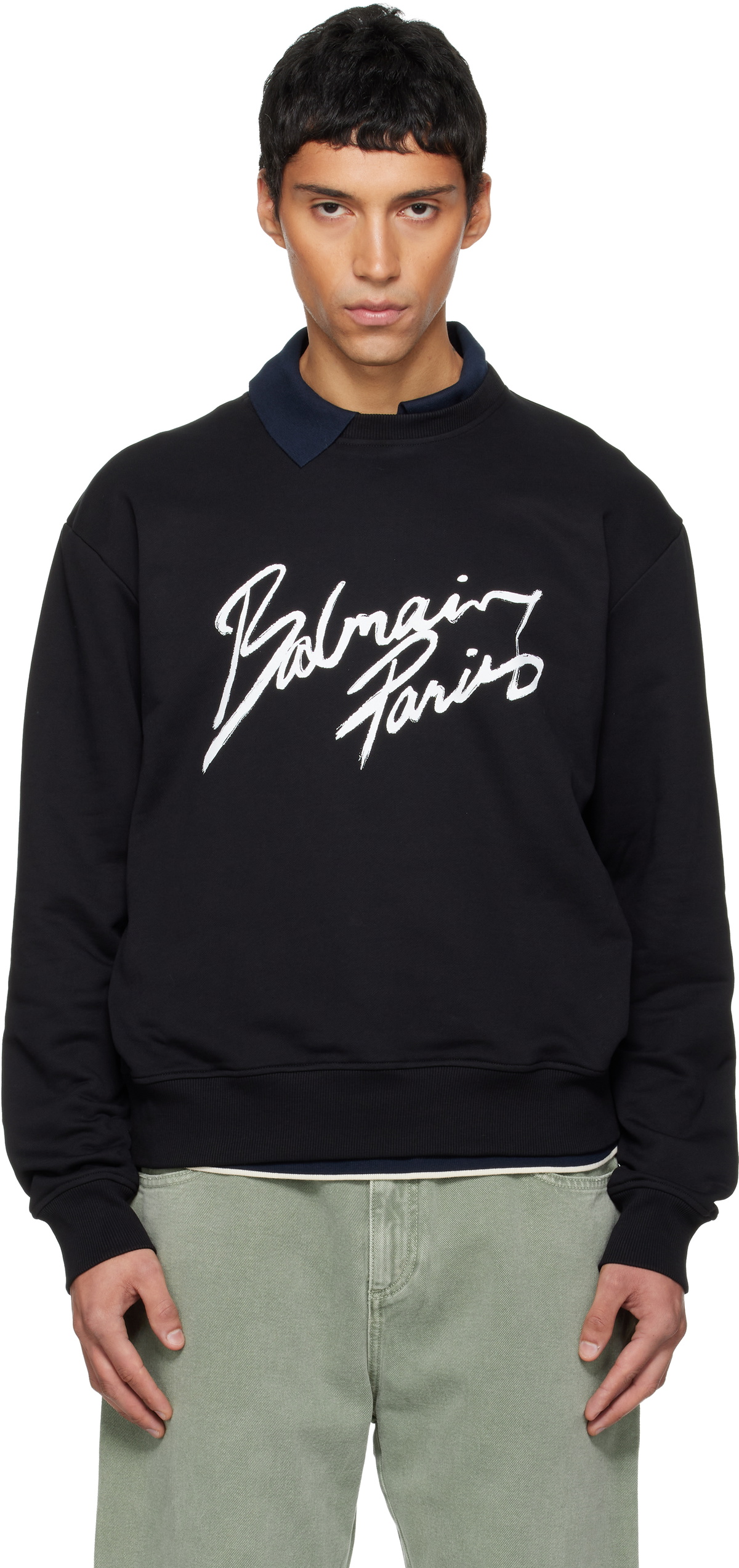 Balmain Black 'Balmain Paris' Sweatshirt