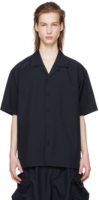 Photo: meanswhile Navy Side Slit Shirt