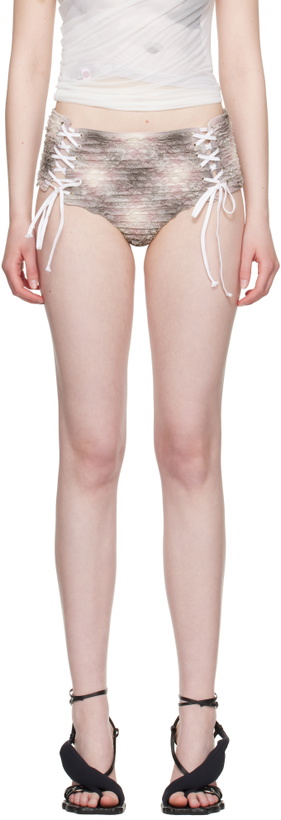 Photo: Collina Strada Purple Lace Up Panty Briefs