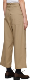 Y's Beige Panel Trousers