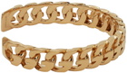 Givenchy Gold G Chain Open Bangle Bracelet