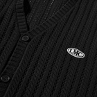 LMC Men's Oval Logo Knit Cardigan in Black