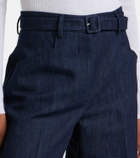 Gabriela Hearst Norman belted denim wide-leg pants
