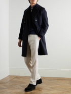 Kingsman - Wade Merino Wool and Cashmere-Blend Half-Zip Sweater - Blue