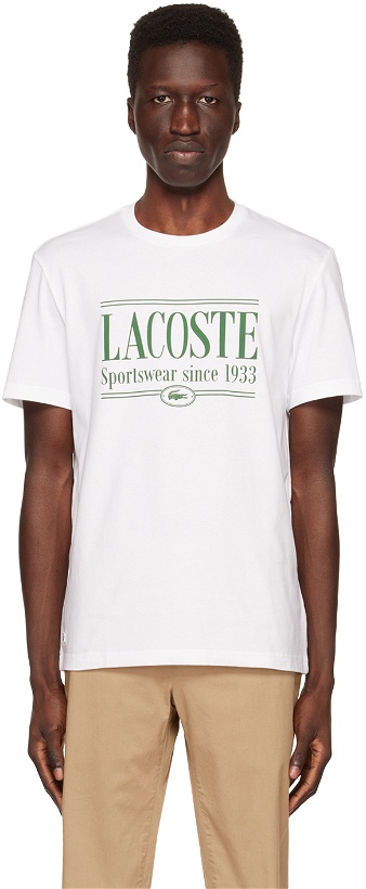 Photo: Lacoste White Graphic T-Shirt