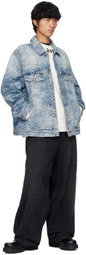 Palm Angels Blue Palms Wash Denim Jacket