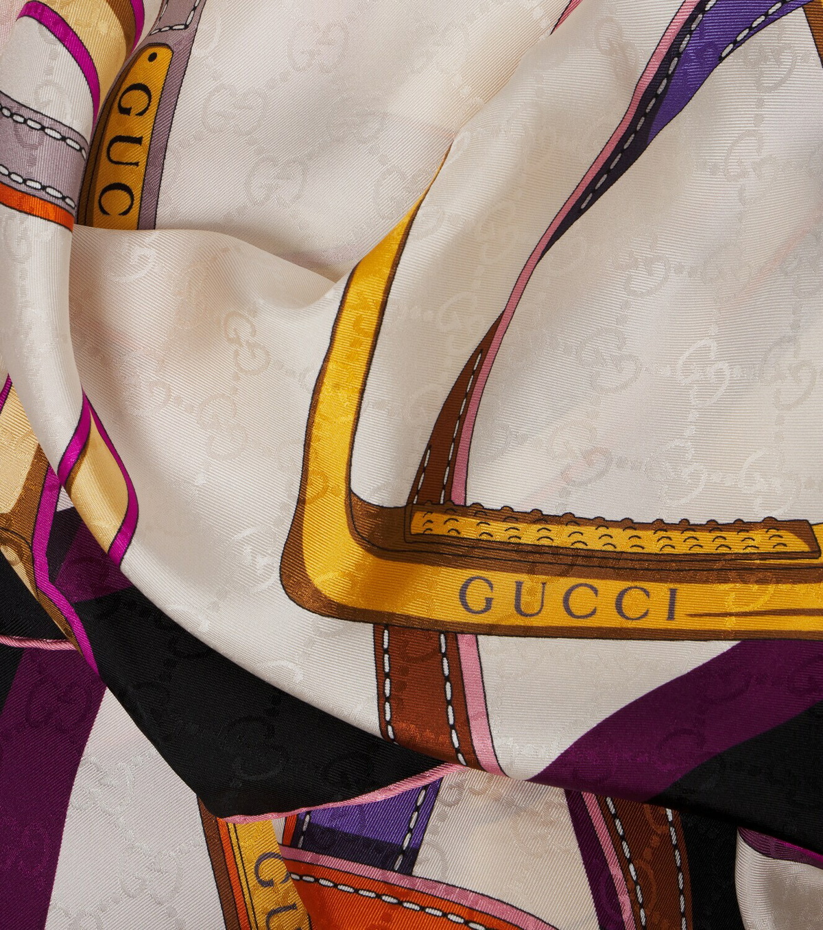Gucci Printed silk twill scarf