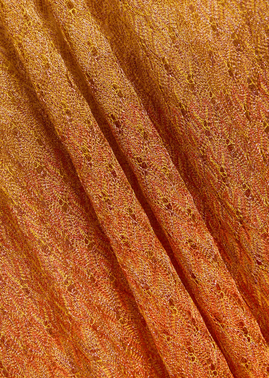 Missoni Degradé Metallic-knit Cover up Orange