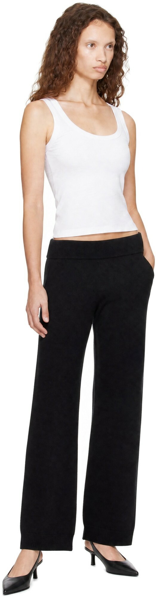 Entire Studios Black Knit Cashmere Lounge Pants