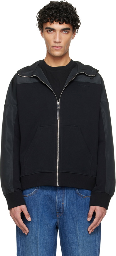 Photo: Givenchy Black Windbreaker Hoodie Jacket