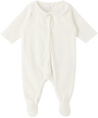 Chloé Baby Off-White Embroidered Romper