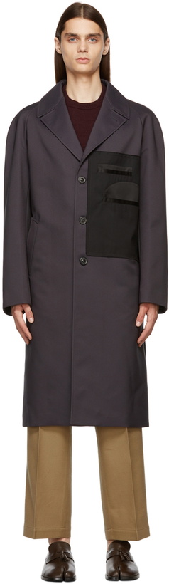 Photo: Maison Margiela Grey Memory Of Twill Trench Coat