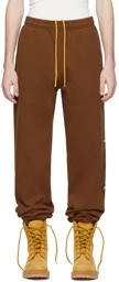 drew house SSENSE Exclusive Brown Cartoon Font Lounge Pants