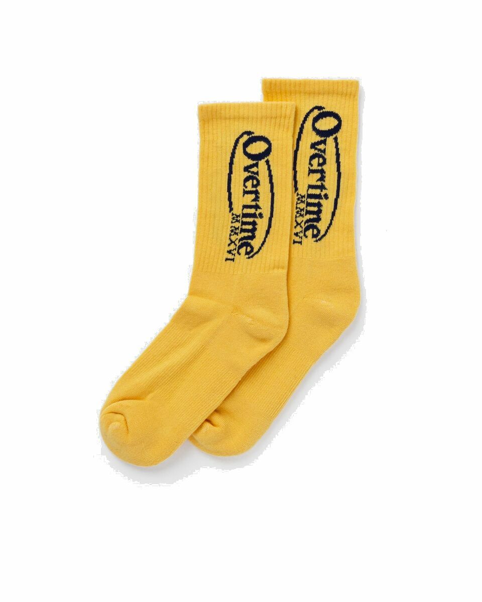 Photo: Overtime Courtside Socks Yellow - Mens - Socks