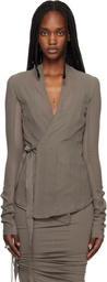 Rick Owens Gray Temple Hollywood Jacket