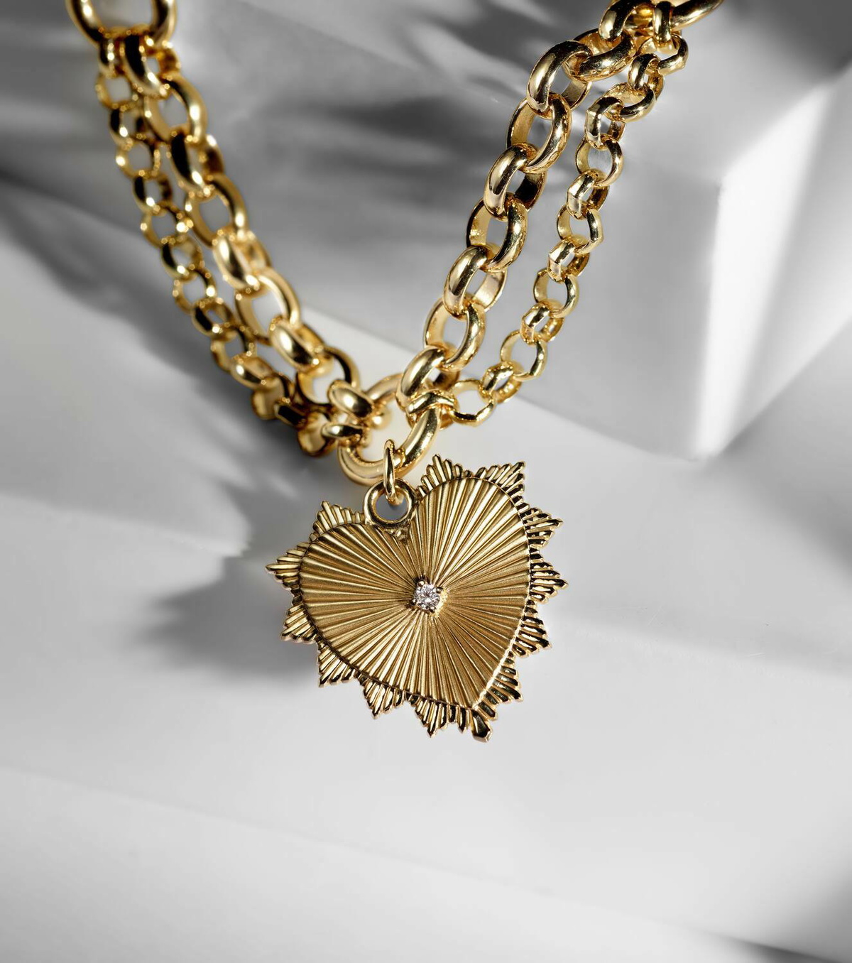 FoundRae True Love 18kt gold charm bracelet with diamond