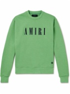 AMIRI - Logo-Print Cotton-Jersey Sweatshirt - Green