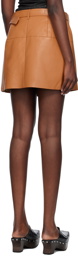 Nanushka Tan Susan Leather Miniskirt