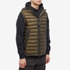 C.P. Company Men's DD Hooded Down Goggle Gilet in Ivy Green