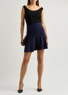 Norma Kamali Grace Stretch-jersey Mini Skirt Dark Navy