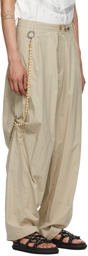 Hyein Seo Beige Wide Chained Trousers