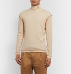 Loewe - Eye/LOEWE/Nature Logo-Embroidered Ribbed Cotton-Jersey Rollneck T-Shirt - Neutrals