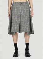 Comme Des Garçons Homme Plus - Skirt Check Shorts in Grey