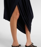 Ferragamo Draped asymmetric midi skirt