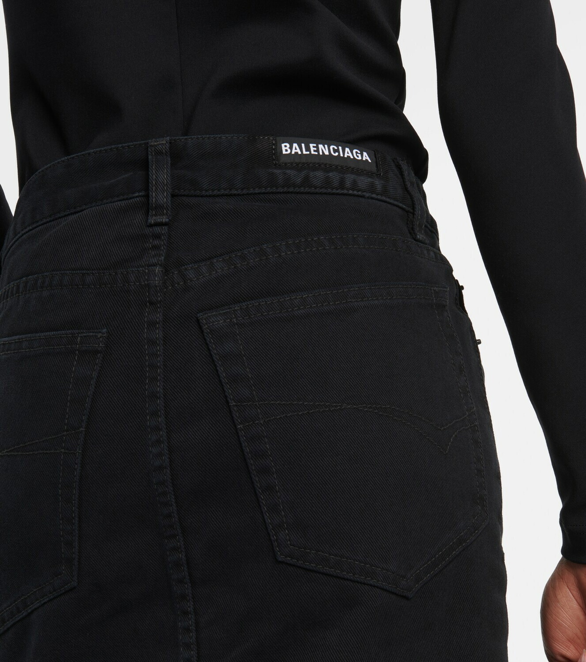 Balenciaga Midrise denim maxi skirt Balenciaga