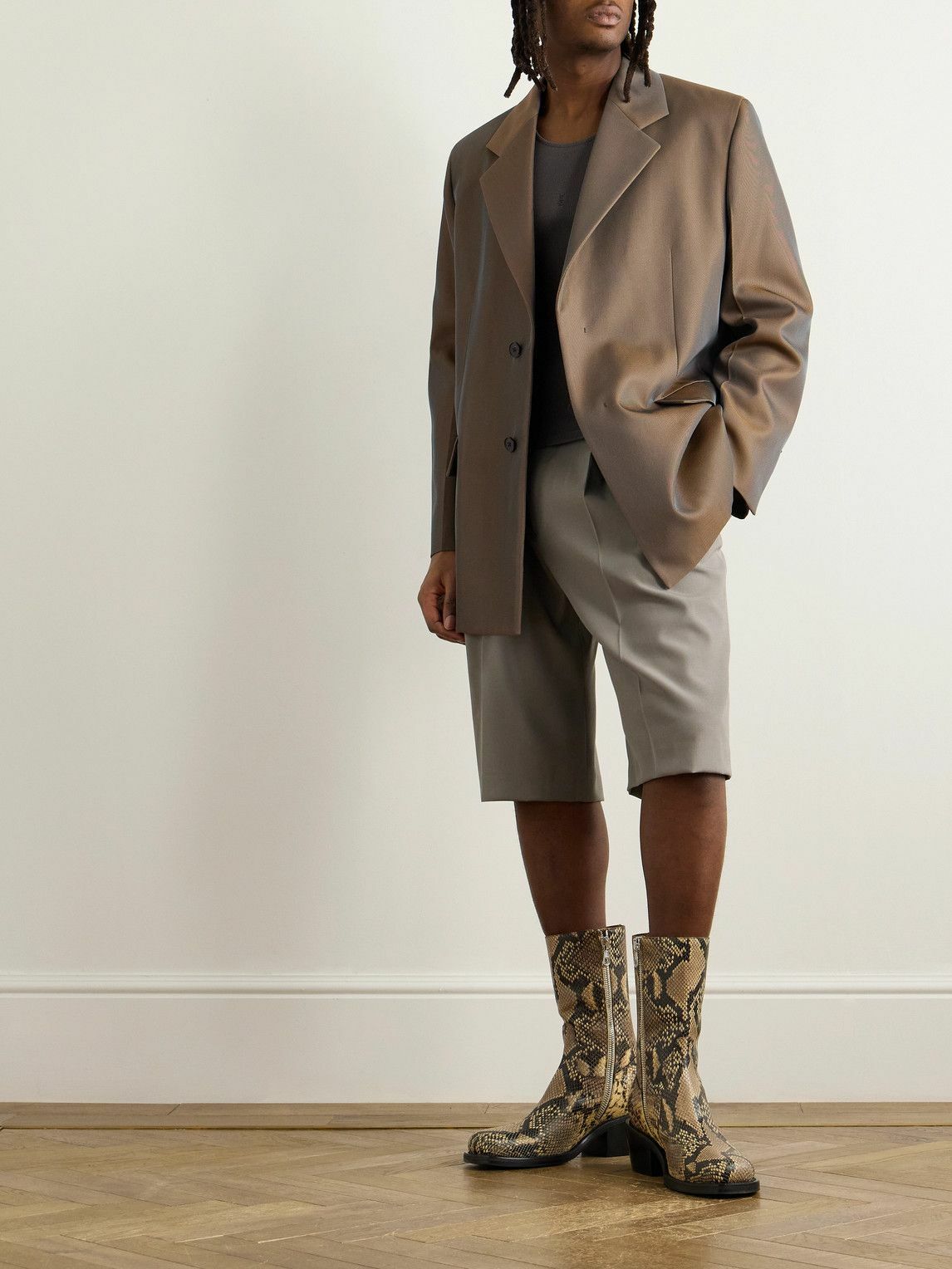 Jil Sander - Virgin Wool-Blend Drill Blazer - Brown