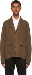 Z Zegna Brown Shawl Cardigan