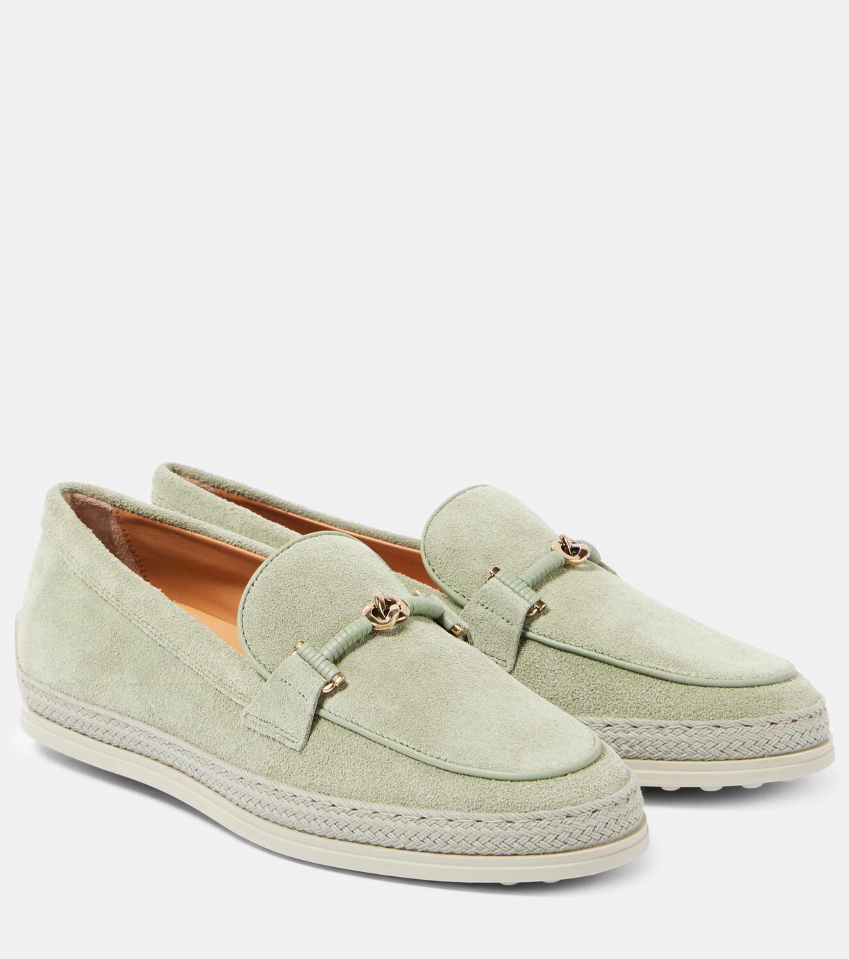 Tod's T Ring suede loafers