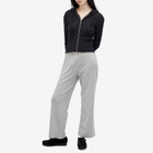 DONNI. Women's Baby Rib Scallop Pant in Heather Grey