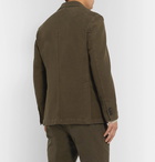 Altea - Dark-Green Slim-Fit Cotton-Blend Moleskin Suit Jacket - Dark green