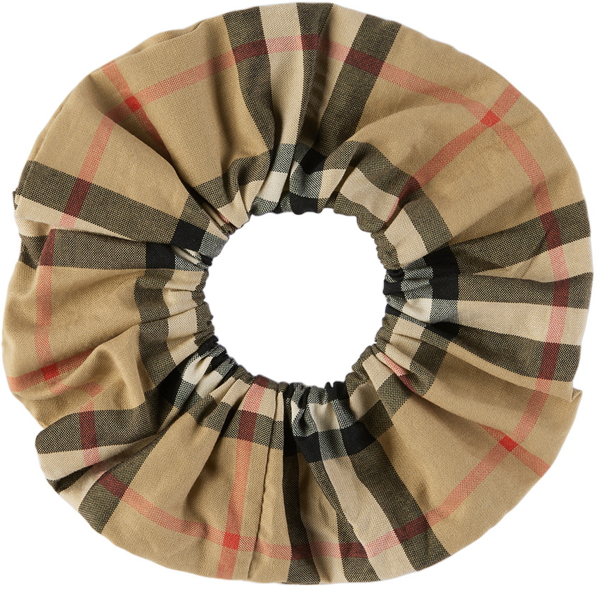 Burberry Kids Beige Vintage Check Scrunchie Burberry display picture 1