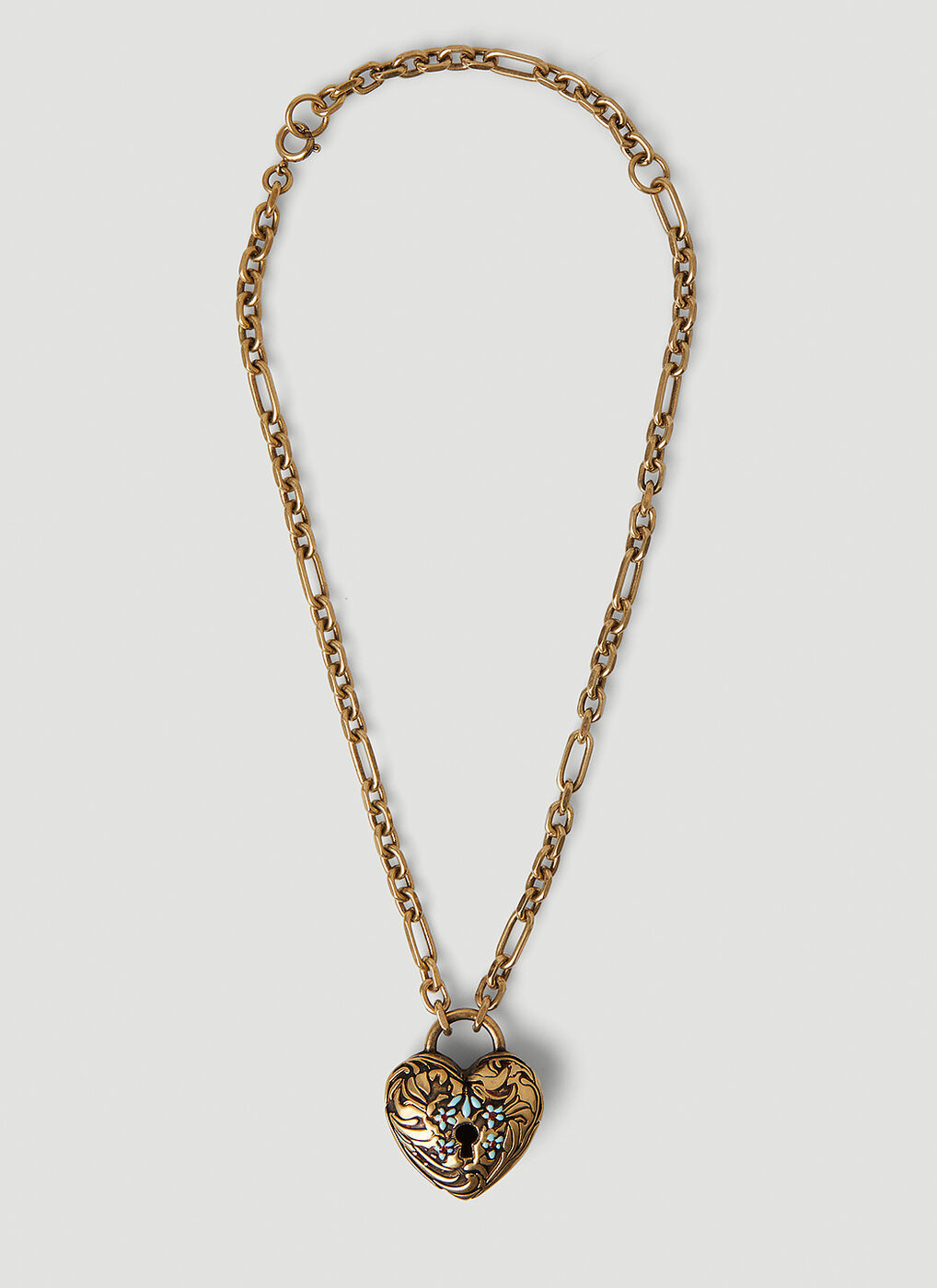 Embellished Heart Necklace in Gold Acne Studios