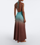 Christopher Esber Beach Quartz Halter embellished maxi dress