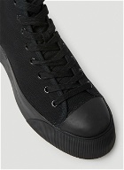 JW Anderson - Logo Embroidered High Top Sneakers in Black