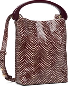 Dries Van Noten Burgundy Micro Leather Bag