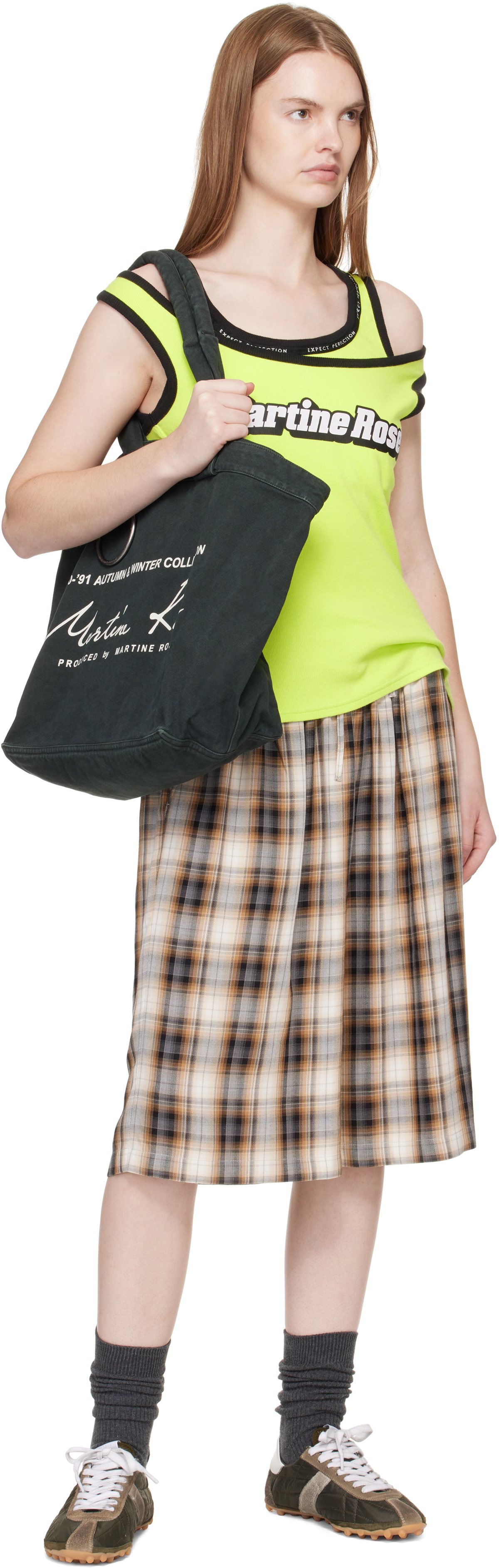 Martine Rose Green Bondage Tote