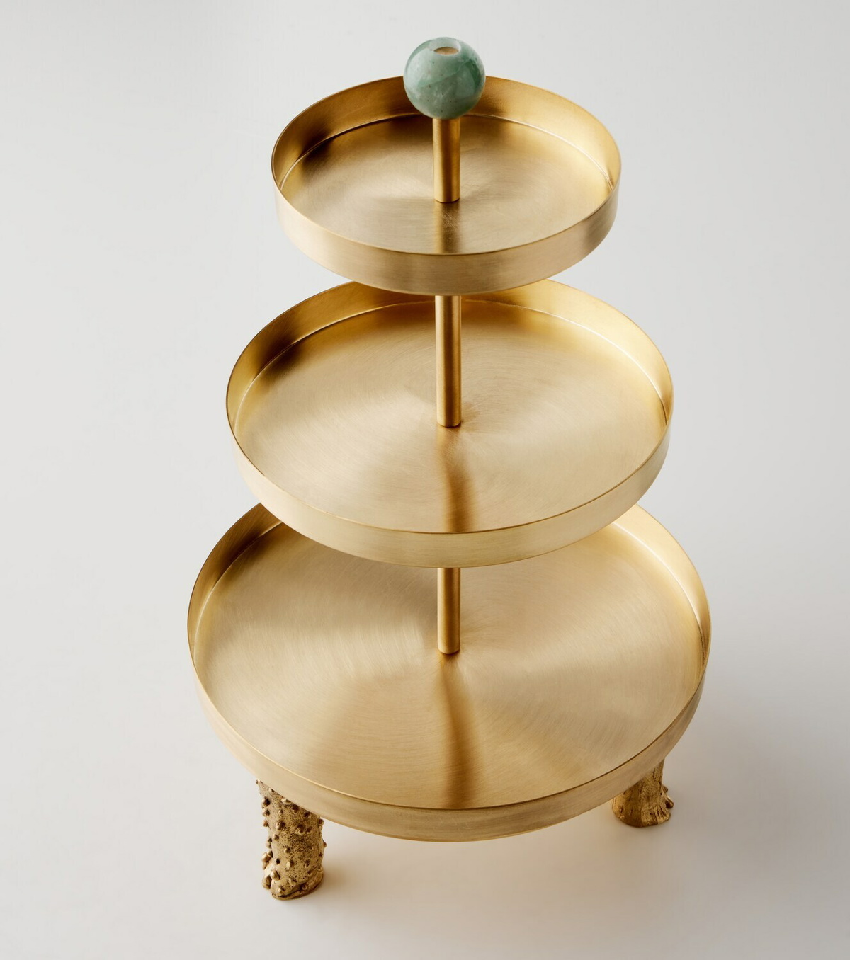 Natalia Criado Embellished gold-plated serving stand
